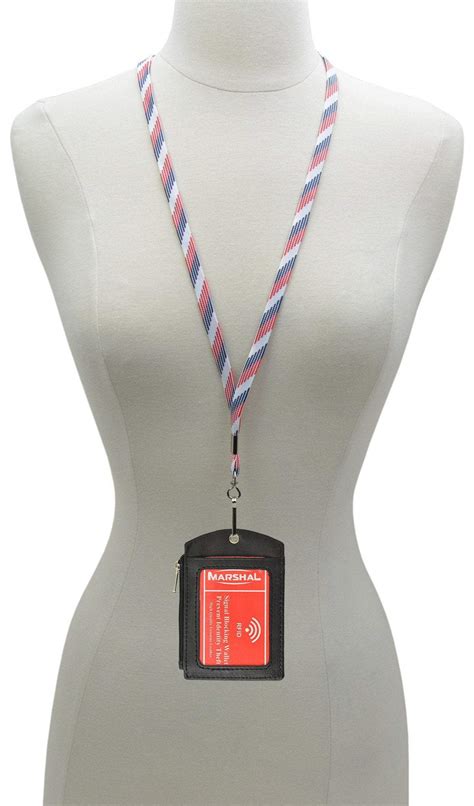 lanyard vertical rfid badge holders|id badge holder with lanyards.